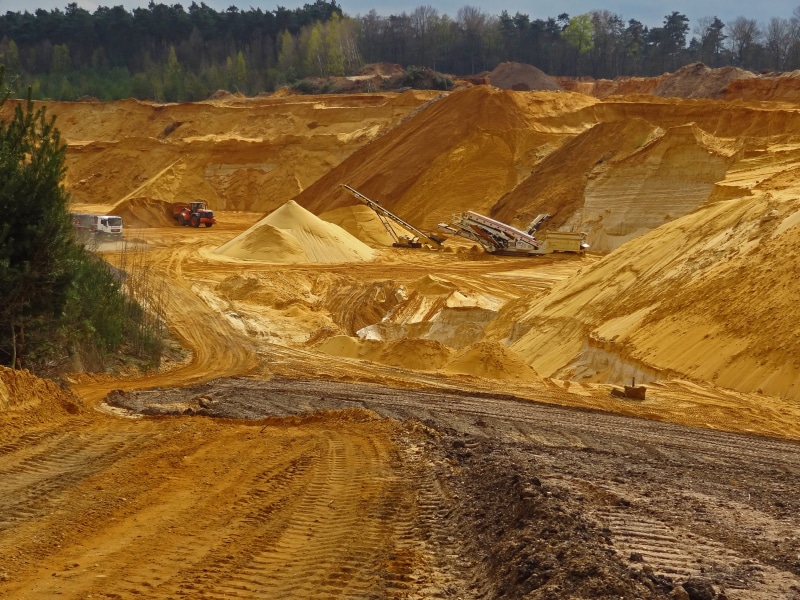 mine, removal, 2K, no people, nature, truck, conveyor belt, sandpit, excavators, road, transportation, outdoors, day, site, mode of transportation, industry