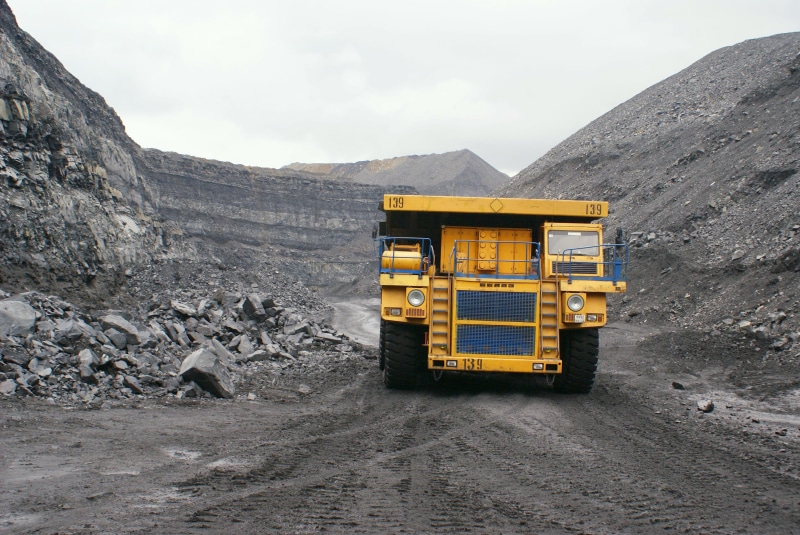 Car, mountain, outdoor colliery, motor vehicle, road, climate, non-urban scene, rock, landscape, outdoors, cloud - sky, dumper, rock - object, Belaz, gigantic proportions
