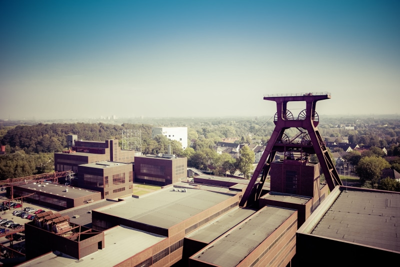 building exterior, underground coal mine, zollverein, ruhrgebiet, essen, coal workings, travel destinations, architecture, tower, nrw, building, roof, sky