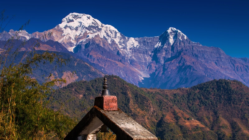 environment, himalayas, ghandruk, nepal, mountain range, nature, snow, tourism, adventure, valley, mountain, travel destinations, panorama, sky, landscape