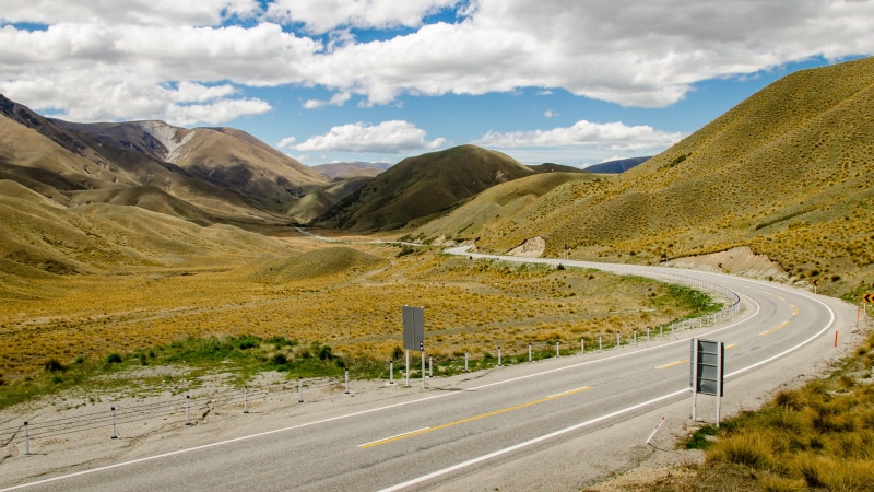 1080P, rural Scene, transportation, nature, brown, cloudy, New-Zealand, Montagne, curve, travel, scenics, asphalt, Nouvelle, landscape, sky  Landscape