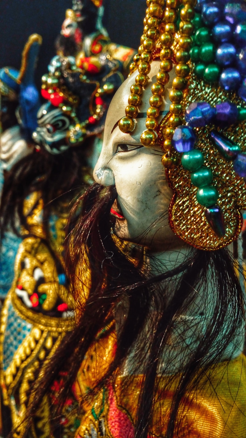 representation, cina, ornate, doll, multi colored, art and craft, statue, celebration, wayang, craft, female likeness, sculpture, perfect, mystery, autofocus