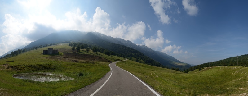 panorama, Ferrara di Monte Baldo, grass, cloud - Sky, scenics, VR, green grass, baldo, panoramic, green, di, nature, summer, landscape, 8K, road, S.P. 8