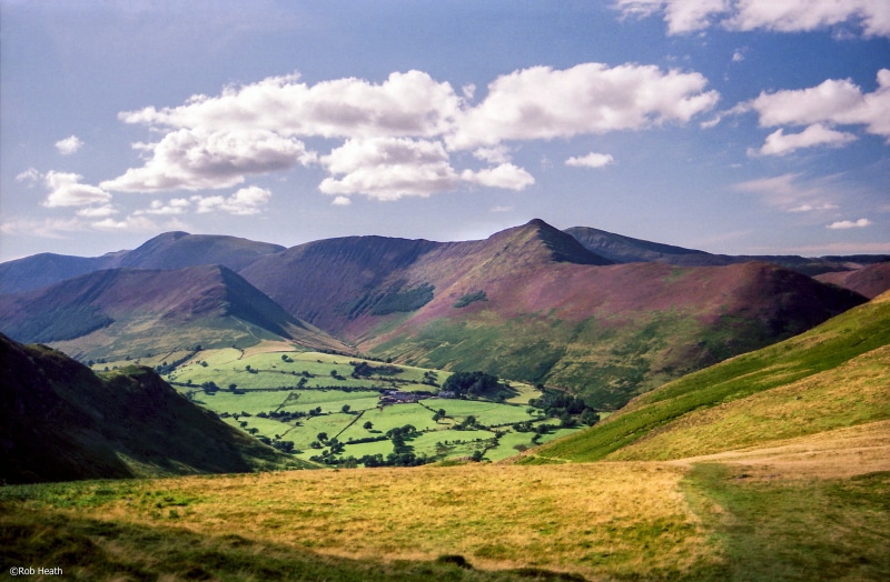 rural Scene, outdoors, alpes, trekking, ridge, roches, alpen, picco, fells, green, hills, Grisedale Pike, daytime, sky, scenic, mountains, brown hills
