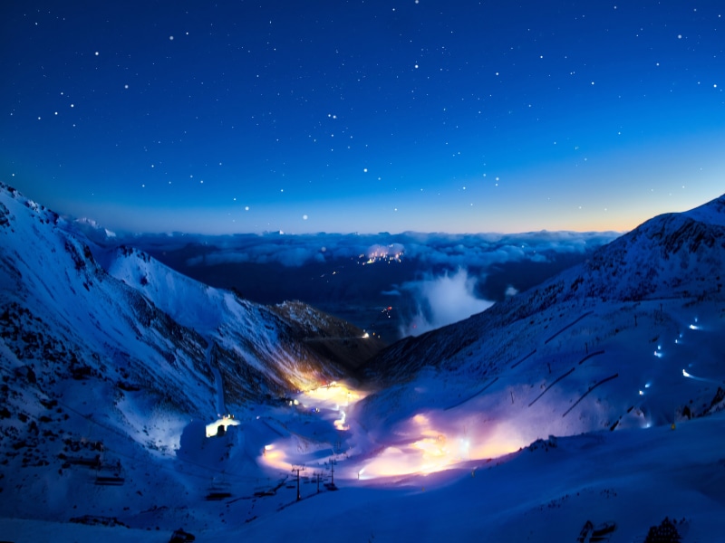 scenics, nature, Pond, Day, Queenstown, Mountain, mountains, New Zealand, HDR, nighttime, ice, Ski, Grass, Outdoors, Outdoor, RR, Colour, sport, Black  Rock