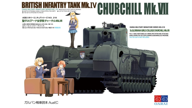 1080P, simple background, Assam (Girls und Panzer), Churchill Mk.VII, anime girls, Orange Pekoe (Girls und Panzer), Girls und Panzer, tank, Darjeeling