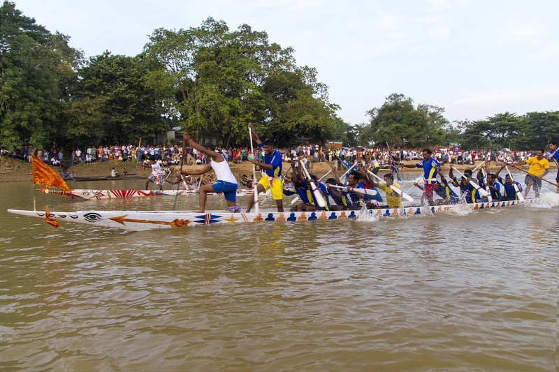 festival, group of people, 2K, assam, rowing boat, men, indian, real people, teamwork, leisure activity, nautical vessel, boat, nature, large group of people