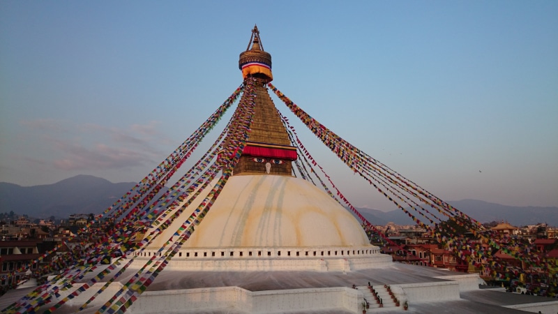 bouddhanath, blue, nepal, ancient, tourism, nature, boudha, building exterior, sky, buddhism, city, outdoors, travel destinations, baudhanath, spirituality