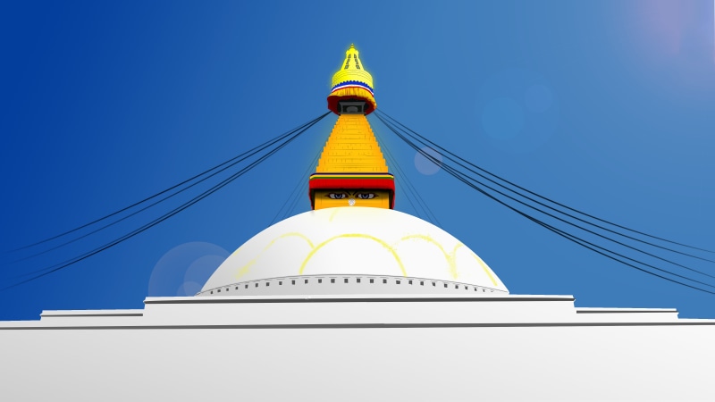 Temple, Minimalist, Temples, Boudhanath, 4K, Stupa