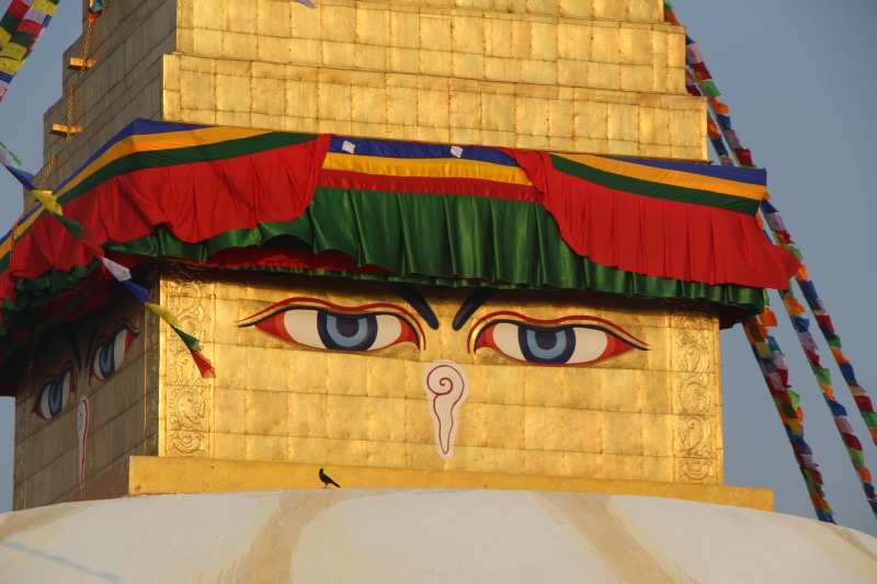 mural, architecture, building exterior, day, budha, multi colored, bodhnath, buddhist, boudhanath, nature, spirituality, heritage, belief, tourism, buddhism
