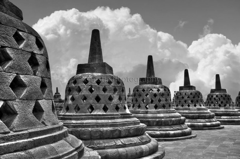 bw, House, seven wonders, buddhism, hdr, grayscale, magelang, black and white, buddha, relief, famous Place, photography, religious, borobudur, borobudur Ruins