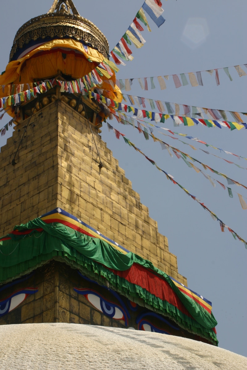 spirituality, prayer, nature, kathmandu, built structure, temple, buddha, boudhanath, religion, eyes, building exterior, low angle view, travel destinations
