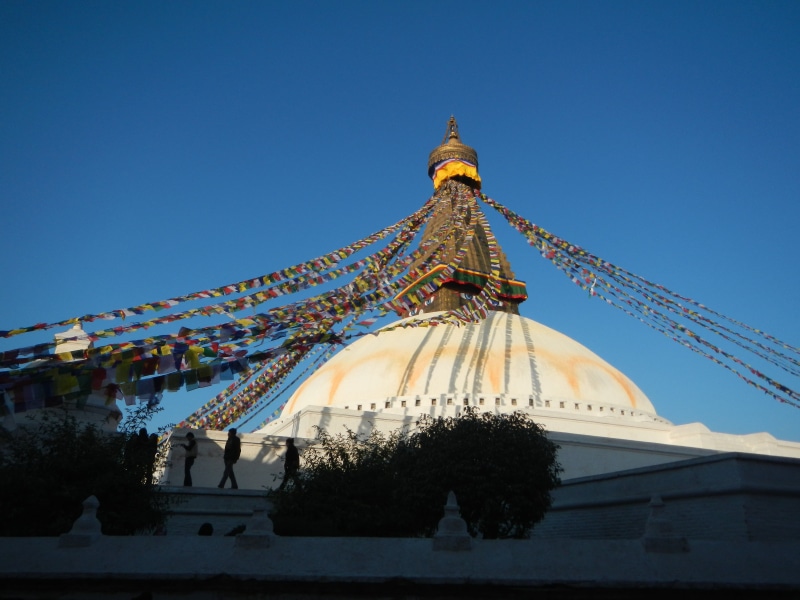 pray, kathmandu, prayer, holy, travel destinations, clear sky, sky, nepal, travel, outdoors, pilgrimage, tower, spire, spirituality, religion, city, built structure