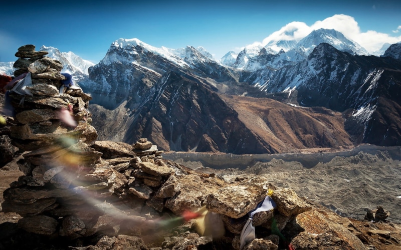 day, non-urban scene, cold temperature, khumbu, glacier, idyllic, rock - Object, cloud - Sky, outdoors, adventure, scenics - nature, scenics, travel, summer