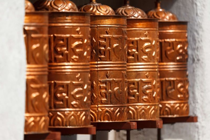 ornate, no people, shelf, architecture, holy, close-up, tibet, spinning, wheel, art and craft, carving - craft product, faith, religion, spiritual, religious