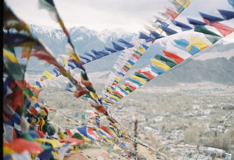 roof, mountain, spirituality, multi colored, covered, nature, no people, belief, assorted, nepal, sky, landscape, architecture, building, shot, place of worship
