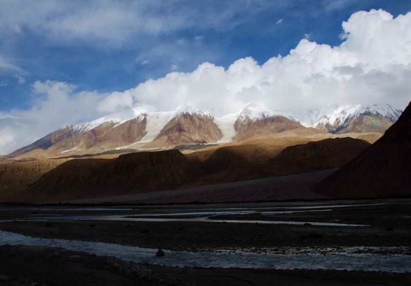 mountain Range, clouds, glacier, india, environment, water, landscape, tranquil scene, mountain Peak, leh Village, brown, snowcapped, sky, cloud - Sky