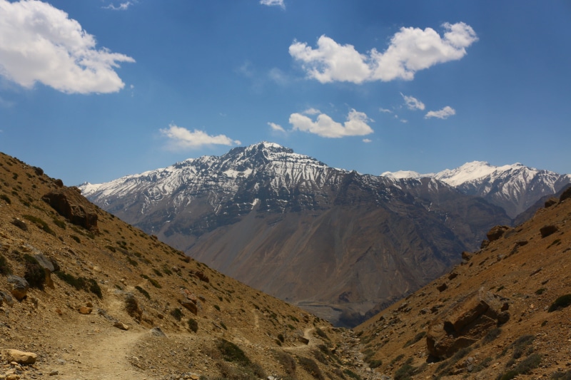 himalayan mountains, mountain ridge, winter, trekking, himachal pradesh, mountain range, snow, non-urban scene, landscape, cloud - sky, mountain, idyllic