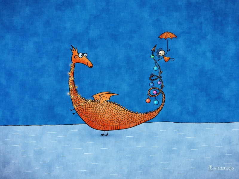 Vladstudio, dragon, artwork, 480P