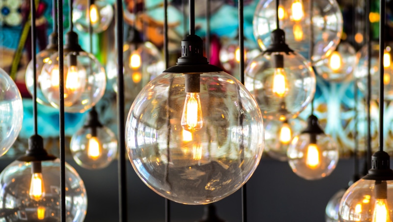 decoration, light, glowing, transparent, reflection, light bulb, close-up, pendant light, indoors, hanging, no people, night, electric light, glass - material