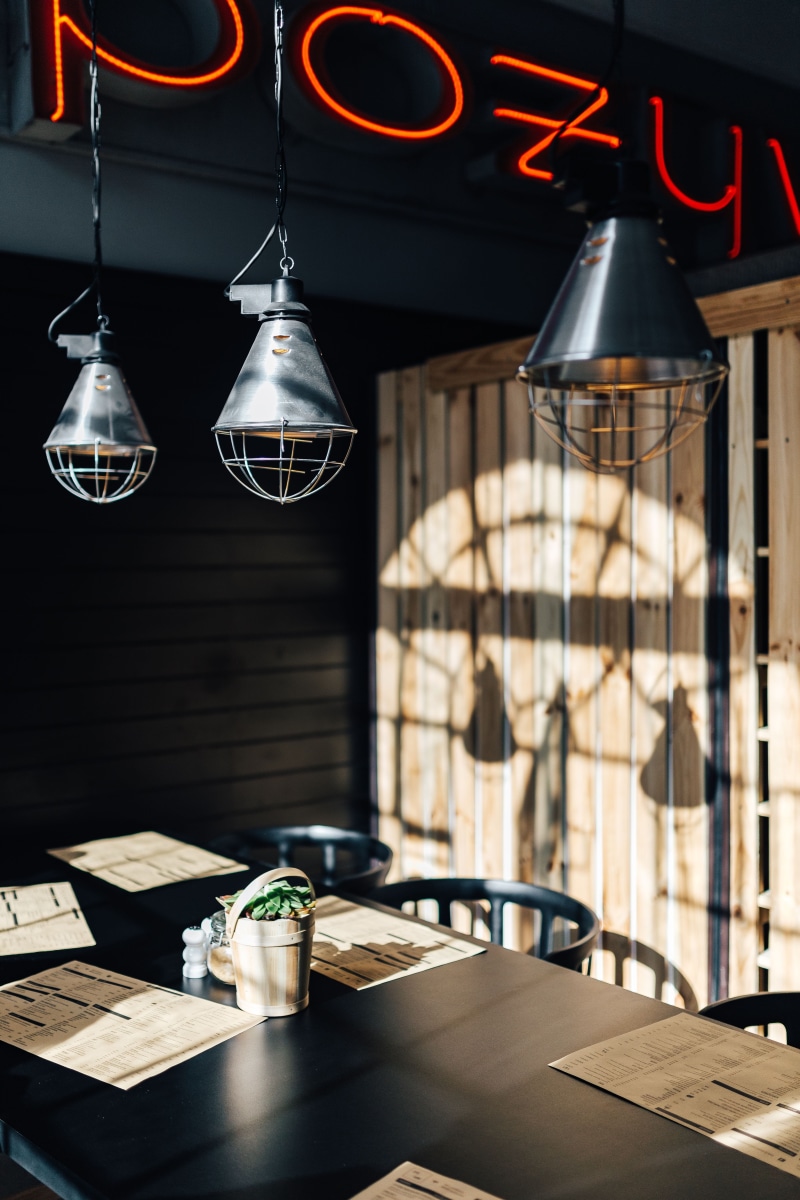 wood - Material, lighting Equipment, bar, tavern, menu, pendant light, electricity, electric Lamp, restaurant, sunlight, joint, business, light, modern