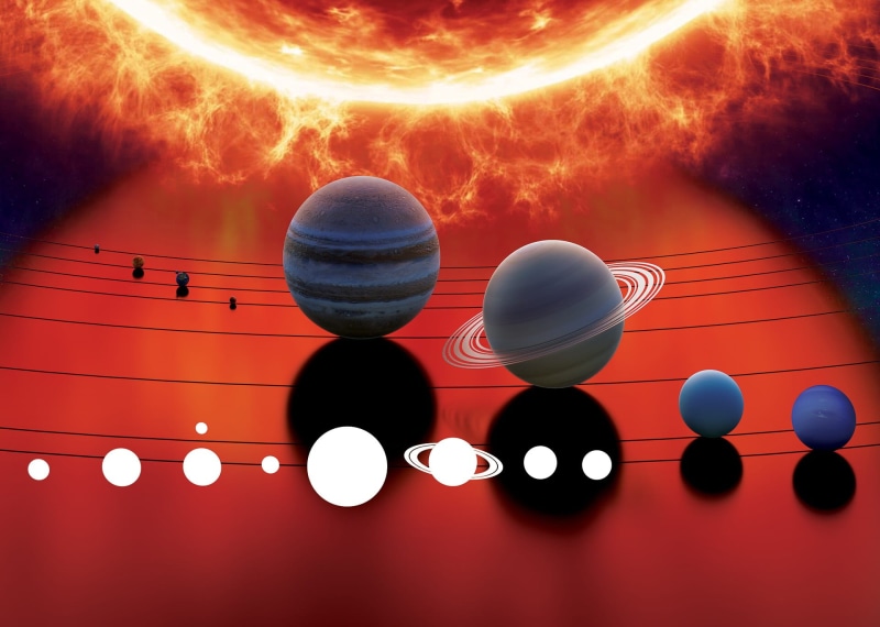 space, mercury, illustration, sphere, fire, planet, solar, night, jupiter saturn, nature, neptunium, 1080P, healthcare and medicine, science, orbiting