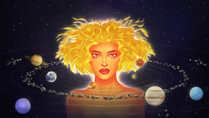 Art, Asteroids, Solar System, Uranium, Saturn, Mercury, Venus, Planet, Space, Earth, Mars, Planets, 1080P, Stars, Jupiter, Uranus, Face, System, Girl