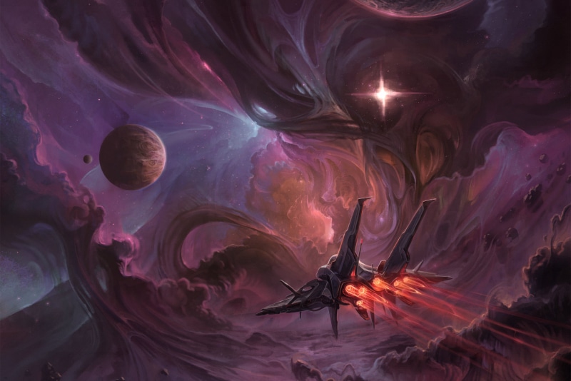 multi colored, planet, beauty in nature, heat - temperature, glowing, 2K, geology, outdoors, purple, nature, backgrounds, no people, pattern, motion, spaceship