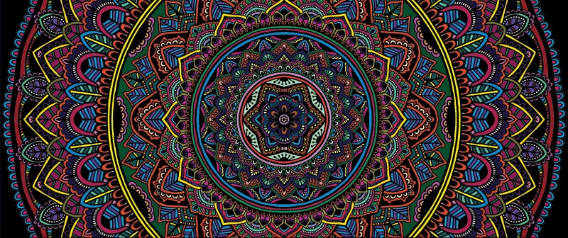 mandala, 4K, Selective Coloring