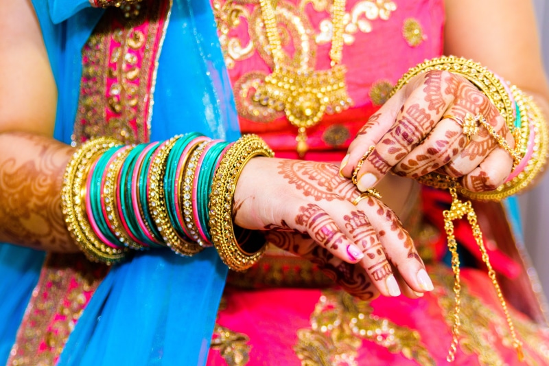 midsection, traditional ceremony, wedding, saree, bride, indian, celebration, women, henna tattoo, life events, tradition, mehendi, wedding ceremony, jewelry