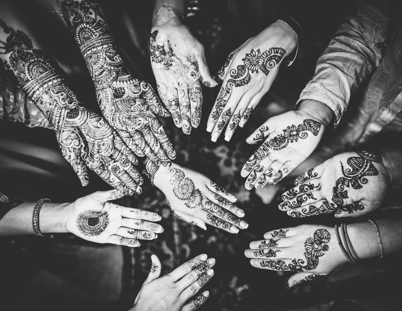 people, finger, indian, hands, lifestyles, tattoo, monochrome, group of people, human finger, black and white, adult, celebration, close-up, human hand