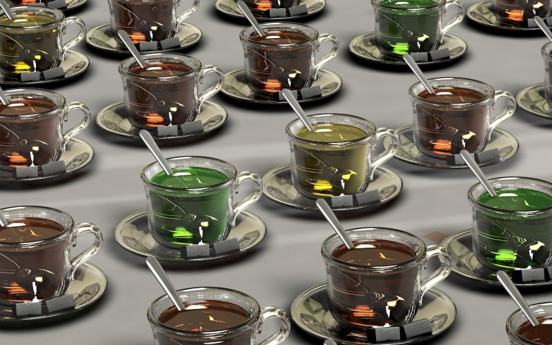 heat, glass refraction, arrangement, high angle view, refreshment, colorful, tee, variation, equality, clear, color, structure, kitchen utensil, reflection