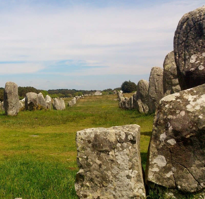 megalithic, alignment, monolith, 1080P, rock, france, day, menhir, historic, sightseeing, environment, nature, historical, field, beauty in nature, europe