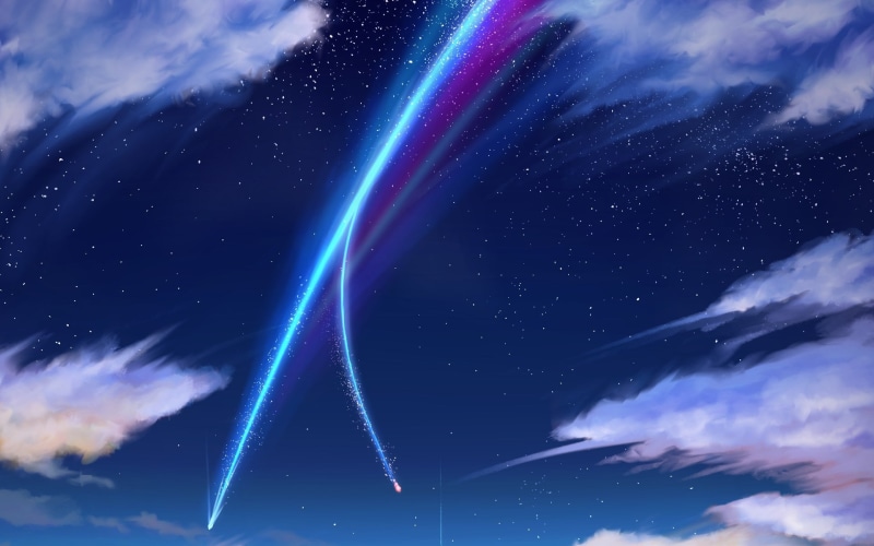 purple, astronomy, space, light - natural phenomenon, 1080P, night, cloud - sky, sky, illuminated, nature, lighting equipment, your name, speed, galaxy