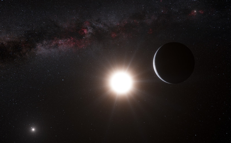 bright, exoplanets, europeansouthernobservatory, moon, no people, around, Planetary, System, exoplanet, nature, low angle view, night, alphacentauri, eclipse