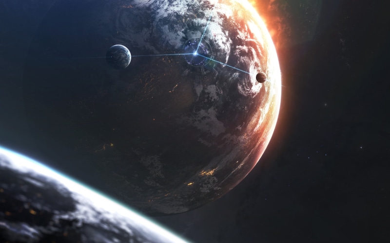 planet - Space, digital art, astronomy, light - Natural Phenomenon, beauty in nature, nature, planetary Moon, backgrounds, stratosphere, orbiting, 500px