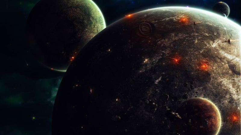 solar system, planet - space, sphere, science, gray, nature, moon, close-up, orbiting, galaxy, space, planet earth, astronomy, digital composite, eclipse