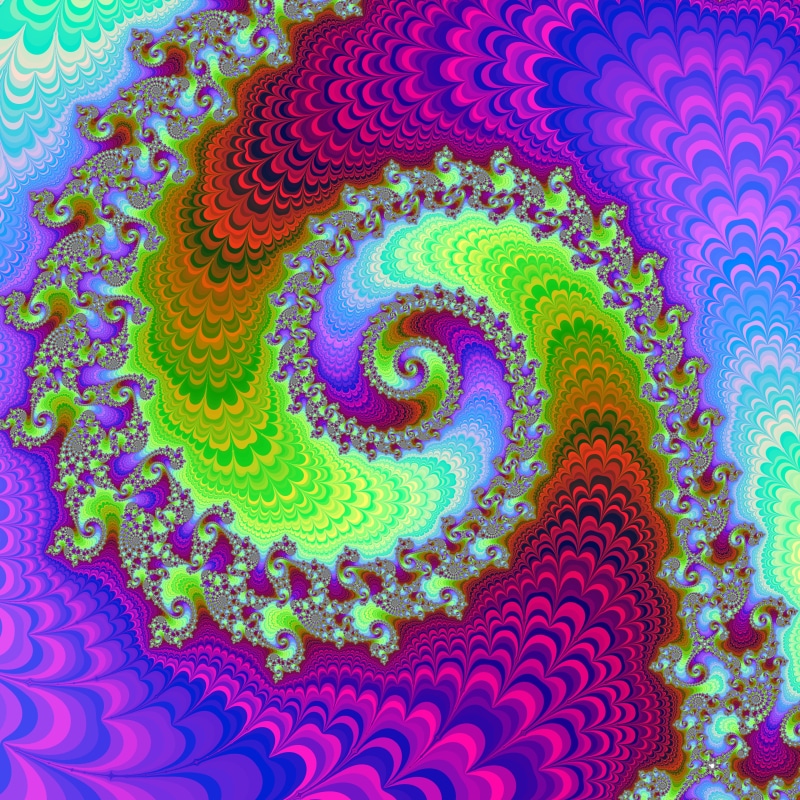 rotation, optical illusion, spiral, multicolored, 4K
