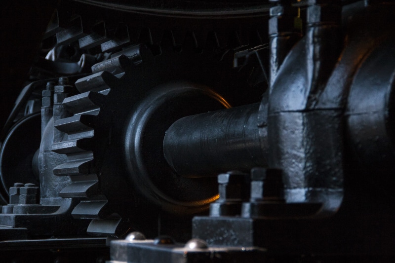 factory, industrial equipment, close-up, technology, motor, close, componet, cog, gear, connection, strength, 2K, strategy, black, black color, rotation