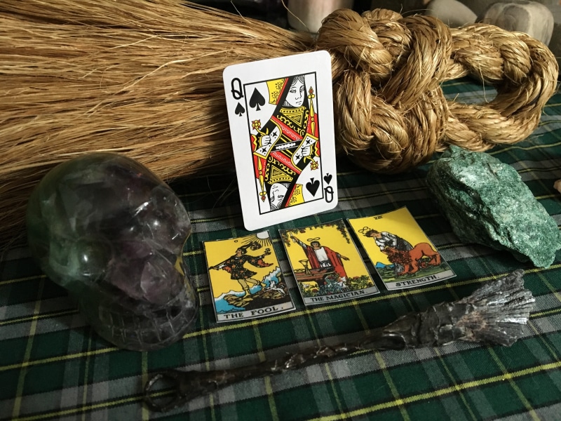 indoors, box, prediction, spiritual, gypsy, divination, psychic, tarot, high angle view, human representation, text, arts culture and entertainment, leisure activity