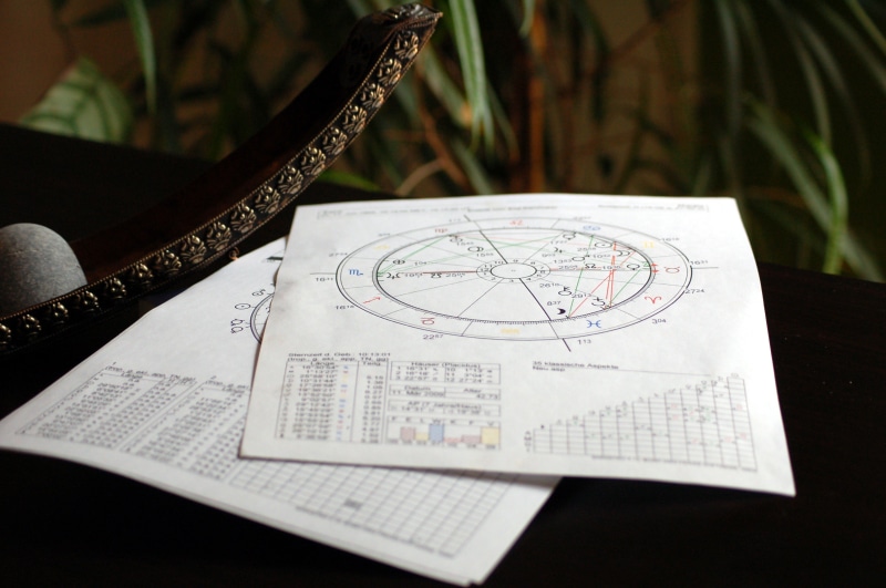 direction, indoors, printer, white, education, mystery, high angle view, table, blueprint, scorpio, communication, diagram, 2K, zodiac, no people, esoteric