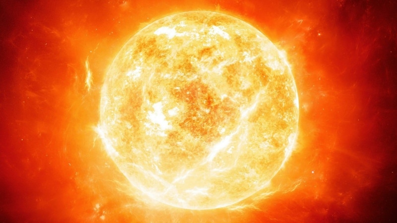 glowing, astronomical object, 4K, sky, burning, fire - natural phenomenon, nature, space, yellow, shape, orange, galaxy, sun, orange color, no people