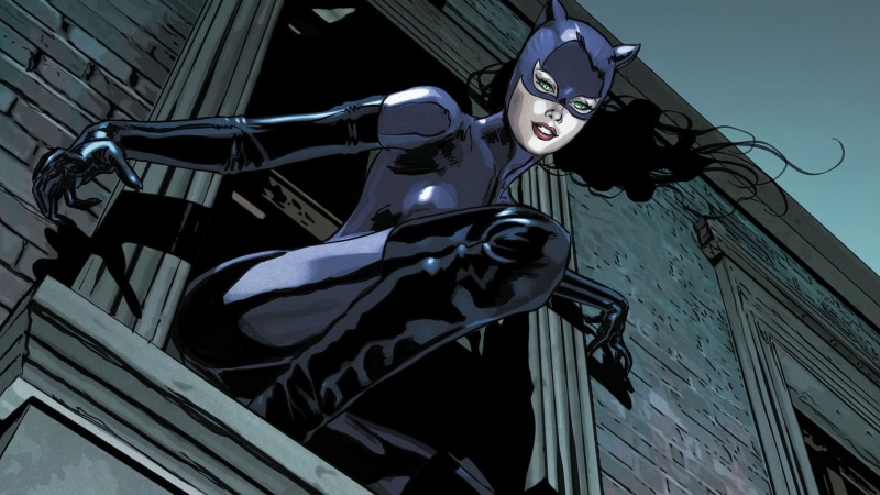 architecture, Comics, building exterior, lighting equipment, animal representation, arts culture and entertainment, built structure, close-up, Catwoman