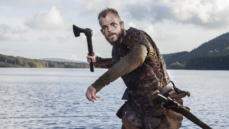 1080P, nature, males, adult, mid adult, Floki, looking, Vikings, tattoo, holding, day, lake, water, men, tv series, looking away, one person, cloud - sky