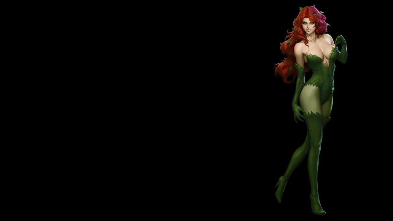 flower arrangement, green color, freshness, plant, 1080P, women, young adult, black background, full length, dc comics poison ivy, young women, bouquet