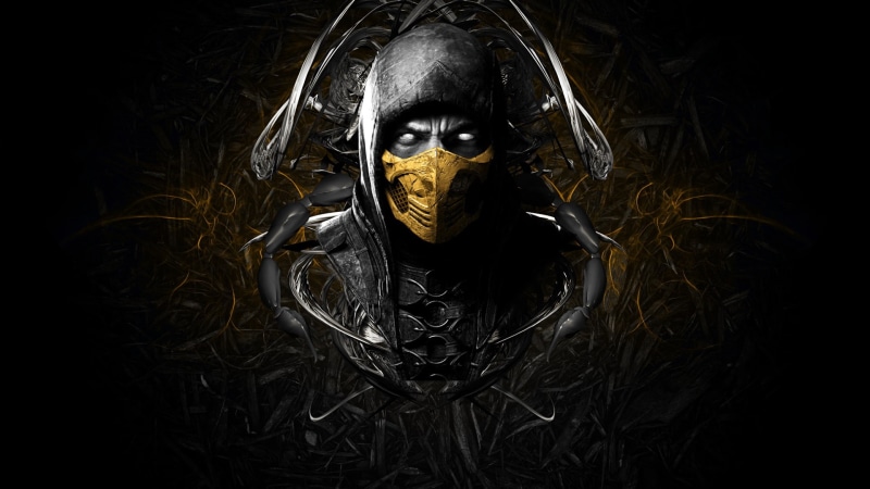 mask, scorpion, ninja, mortal kombat x, 1080P, face