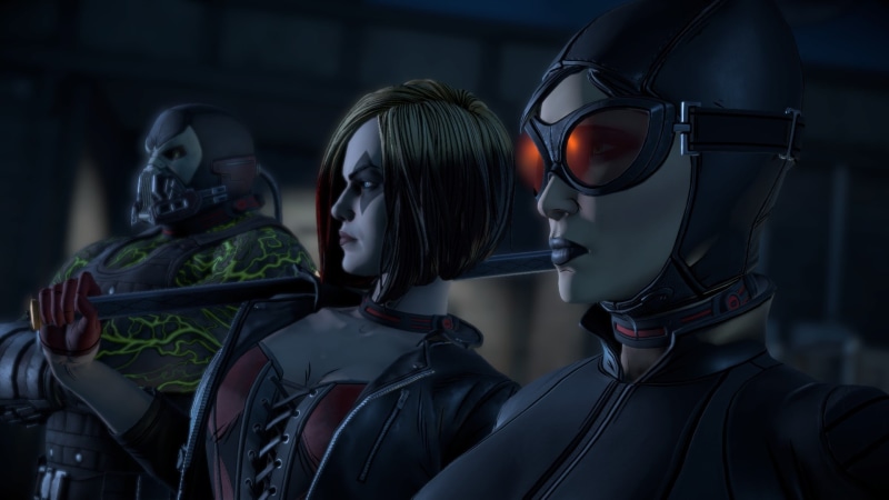 DC Comics, Batman - The Telltale Series, squad, 1080P, Bane, Harley Quinn, game, uniform, mask, catwoman