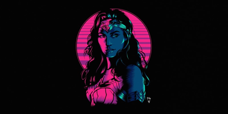 4K, DC Comics, Movie, Wonder Woman, Girl, Minimalist