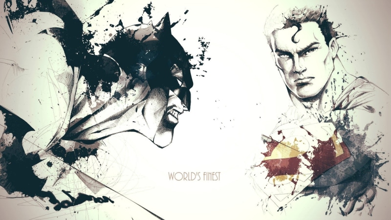 dry, text, Superman, creativity, nature, representation, composite image, dirt, DC Universe, 1080P, indoors, tree, Comics, art and craft, Batman, dirty