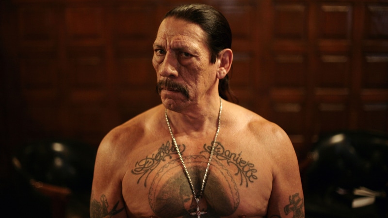 Inmate #1 The Rise Of Danny Trejo, selective, necklace, colored, wearing, focus, Danny Trejo, 4k, cross, man, photography, 4K, pendant, silver